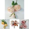 Realistic Silk Rose Floral Display For Wedding And Interior Styling