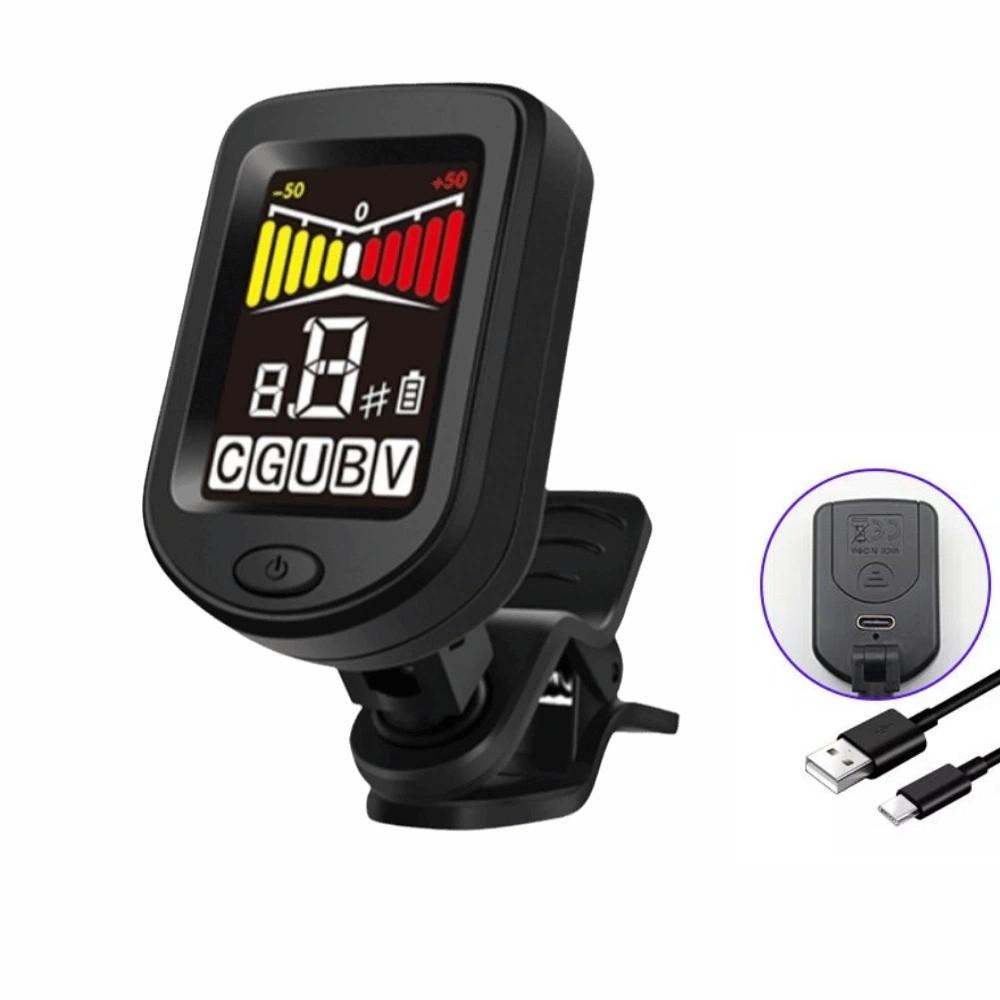 Clip On String Instruments Tuner Digital Instrument Tuner for Ukulele Bass Violin Banjo