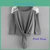 Fashionable Women's Lace Stitching Shirt Ideal For Casual And Daily Outfits