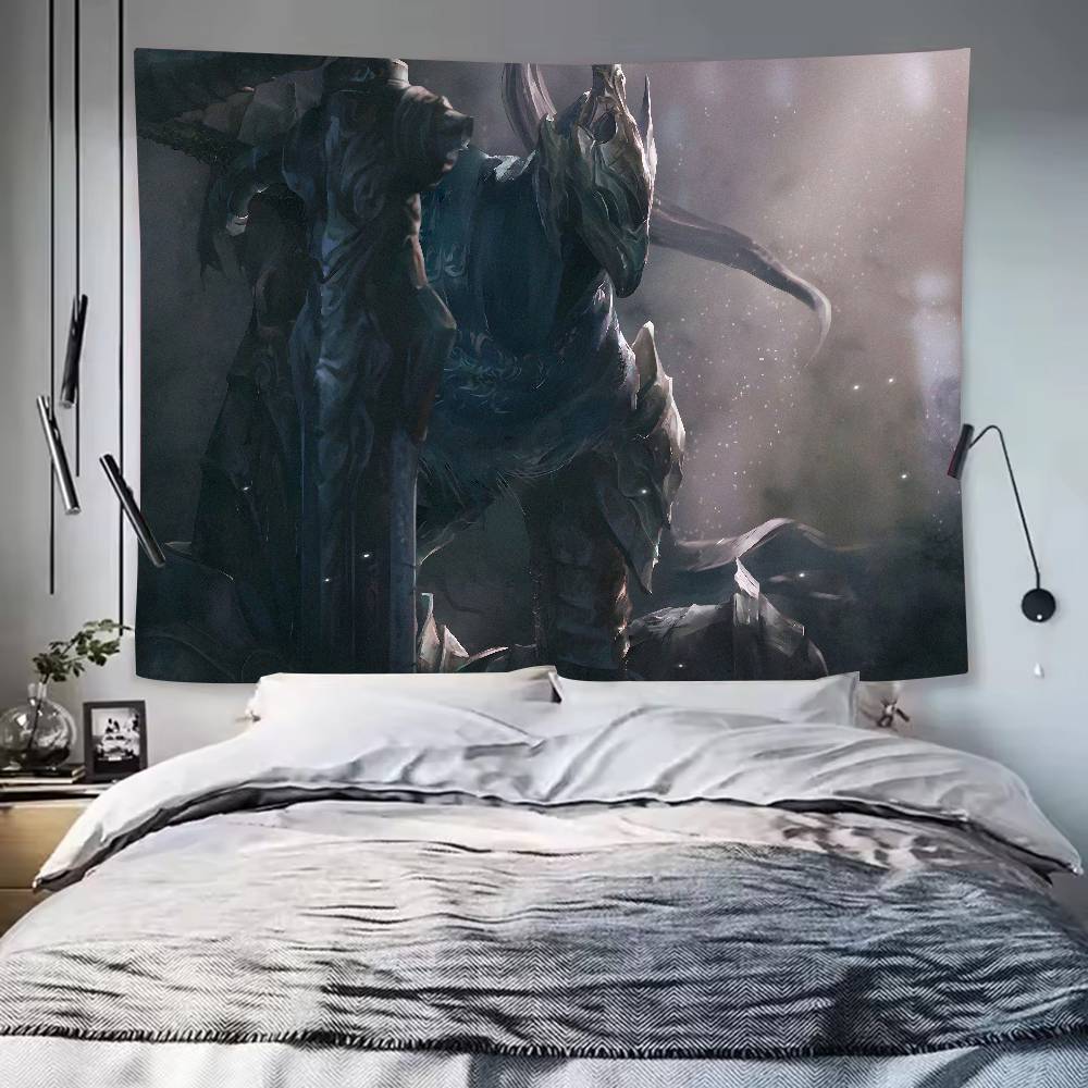 TOP Soul Like Action Game Cool Soul Dark AArtoriasS Knight the AAbysswalkerS Large Tapestry Wall Rugs Dorm Art Home Decor Wall