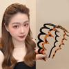 2Pcs Headband with Teeth Slip Resistant Wavy Plastic Hair Hoop Women Hairpiece Accessory For Festival Event Daily Use