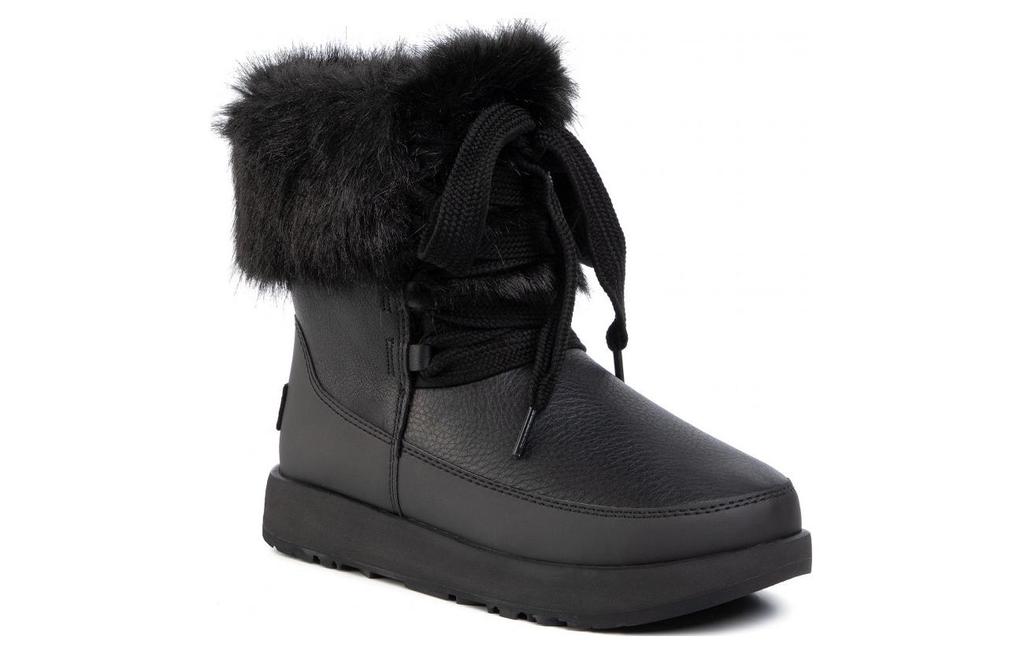 UGG Gracie Waterproof Black Leather Lace Up Boots 'Black' Women's 1105769-BLK