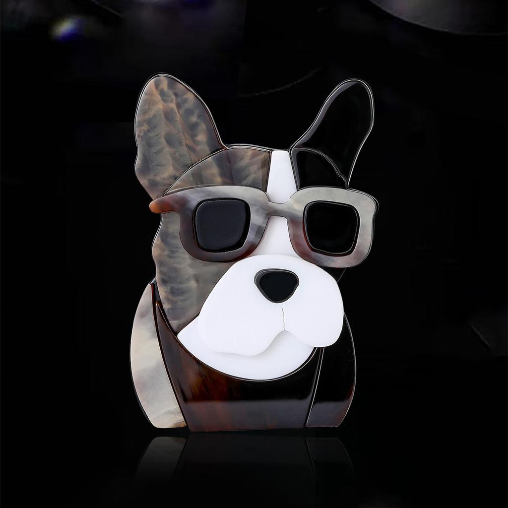 Stylish Acrylic Dog Brooches for Women Unisex Animal Puppy Pins Keychain Event Party New Gifts Jewelry Decoration Accessories