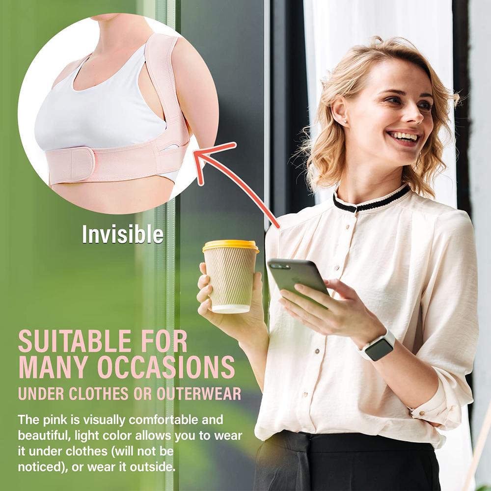 Adjustable Posture Corrector For Women Men Back Brace Support Pain Relief Neck Shoulder Upper Back Clavicle
