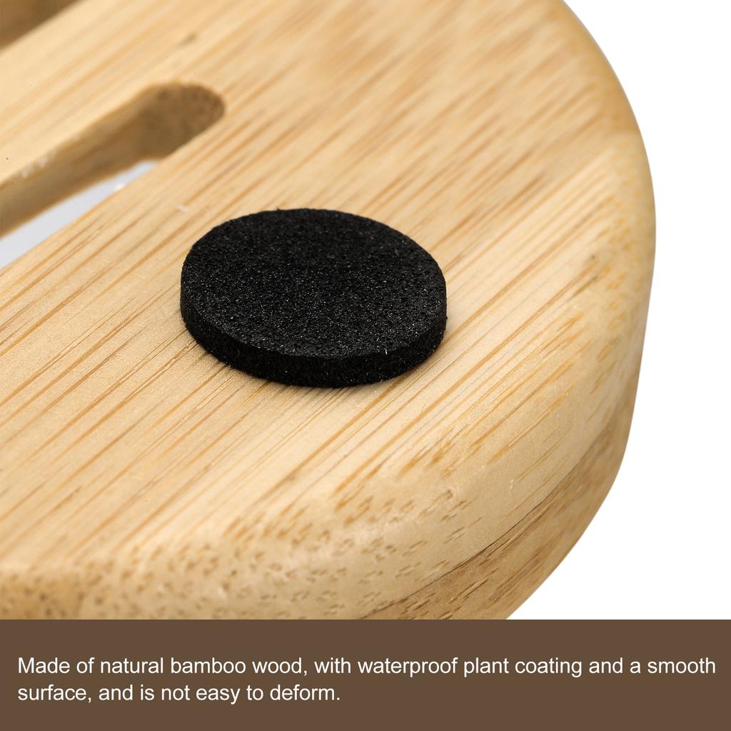 2/4pcs Wooden Soap Dish Natural Bamboo Soap Saver Tray Self Draining Soap Holder for Bathroom Bathtub Kitchen Sink