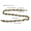 Hot Trendy 18K Gold Plated Stainless Steel Twisted Rope Chain Two Tone Necklace Double Color Waterproof Jewelry for Men Women