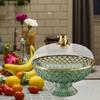Fruit Basket Pedestal Bowl with Cover 21x25.8cm Decorative Storage Tray Drainage Design for Family Gatherings Lightweight