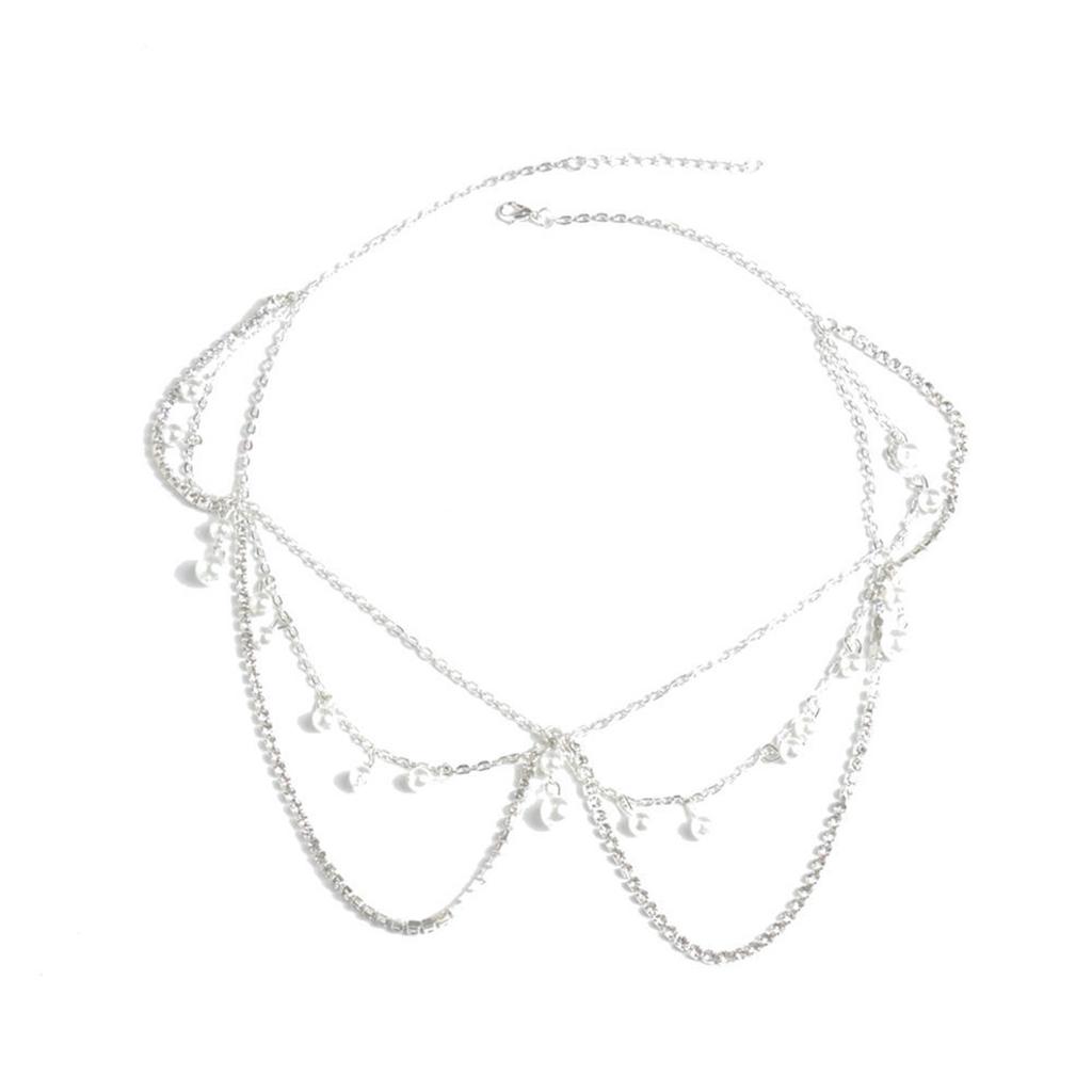Exotic Style Hair Chain For Women Girl Trendy Glitter Rhinestone Hair Hoop Exquisite Bead String Headband Jewelry Forehead Chain