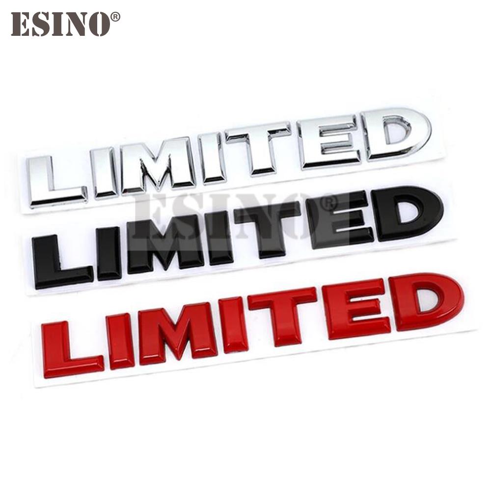 New Car Styling 3D Metal Chrome Zinc Alloy Emblem Badge Limited Edition Trunk Body Sticker Decal Fender Emblem Auto Accessory