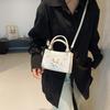 Chic Love Heart Handheld Small Square Bag For Women In Elegant Black White And Red For Fall Winter