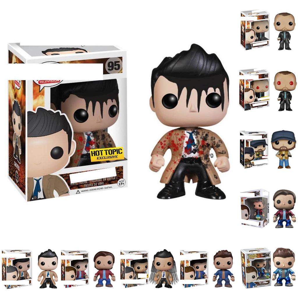 Übernatürliches PVC Sammelfiguren Set mit Tier Sam Dean Bobby für Fans und Sammler