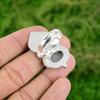 Natural Aquamarine Gemstone Statement Bird Adjustable Ring 925 Silver For Women