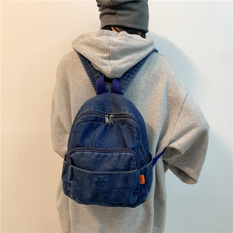 Women's Backpack Small Female School Bagpack Mini Fashion Denim Backpacks for School Teenagers Girls Woman 2023 Rucksack Mochila