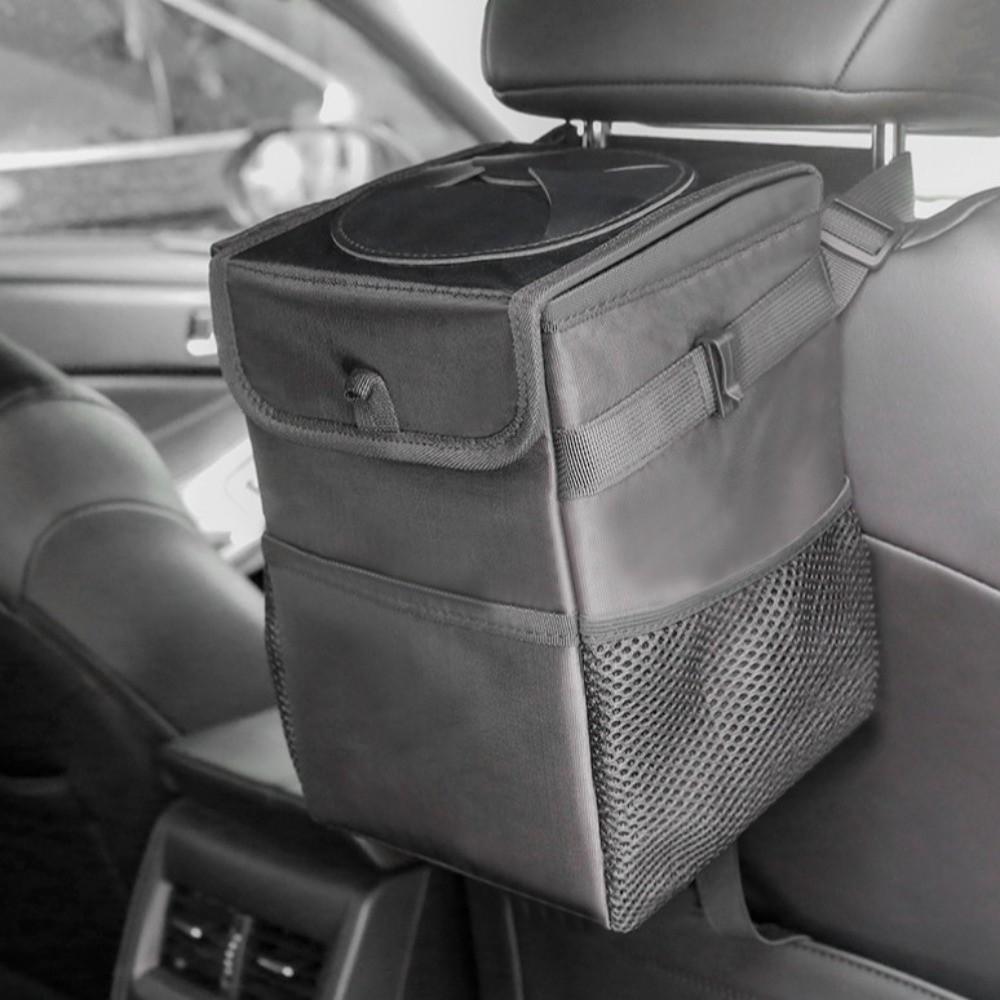 Auto Organizer Hanging Automotive Garbage Bin Storage Pockets Car Trash Bag Car Interior Supplies
