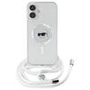 Karl Lagerfeld Klhmp16Shckhnt Iphone 16  6.1 Hardcase Transparent Crossbody Iml Karl Head Magsafe