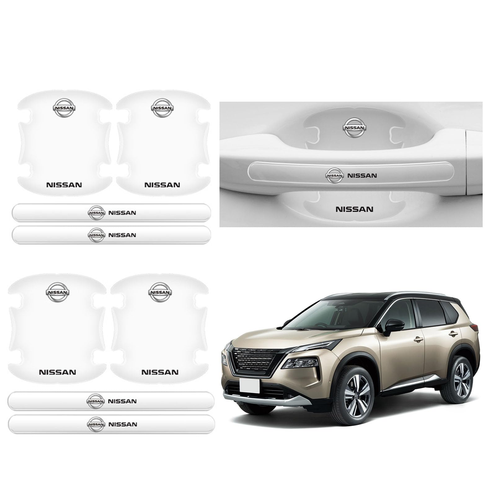 

Karell Car Door Handle Protector (8 Pieces) Designed for Nissan Dedicated Design, Scratch Resistant,