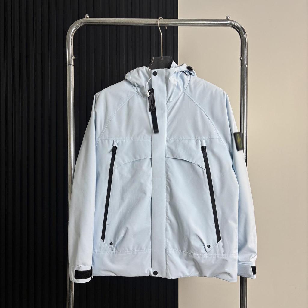 Kő Színű Férfi Amerikai Stílusú Funkcionális Kapucnis Munkaruha Dzseki