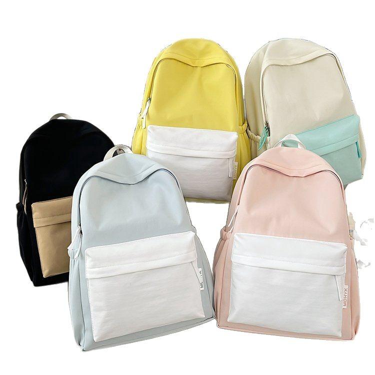 Schoolbag Mori ins Campus Japanese Large Capacity Lightweight Simple Solid Color Versatile School Bag Middle School Student Backpack