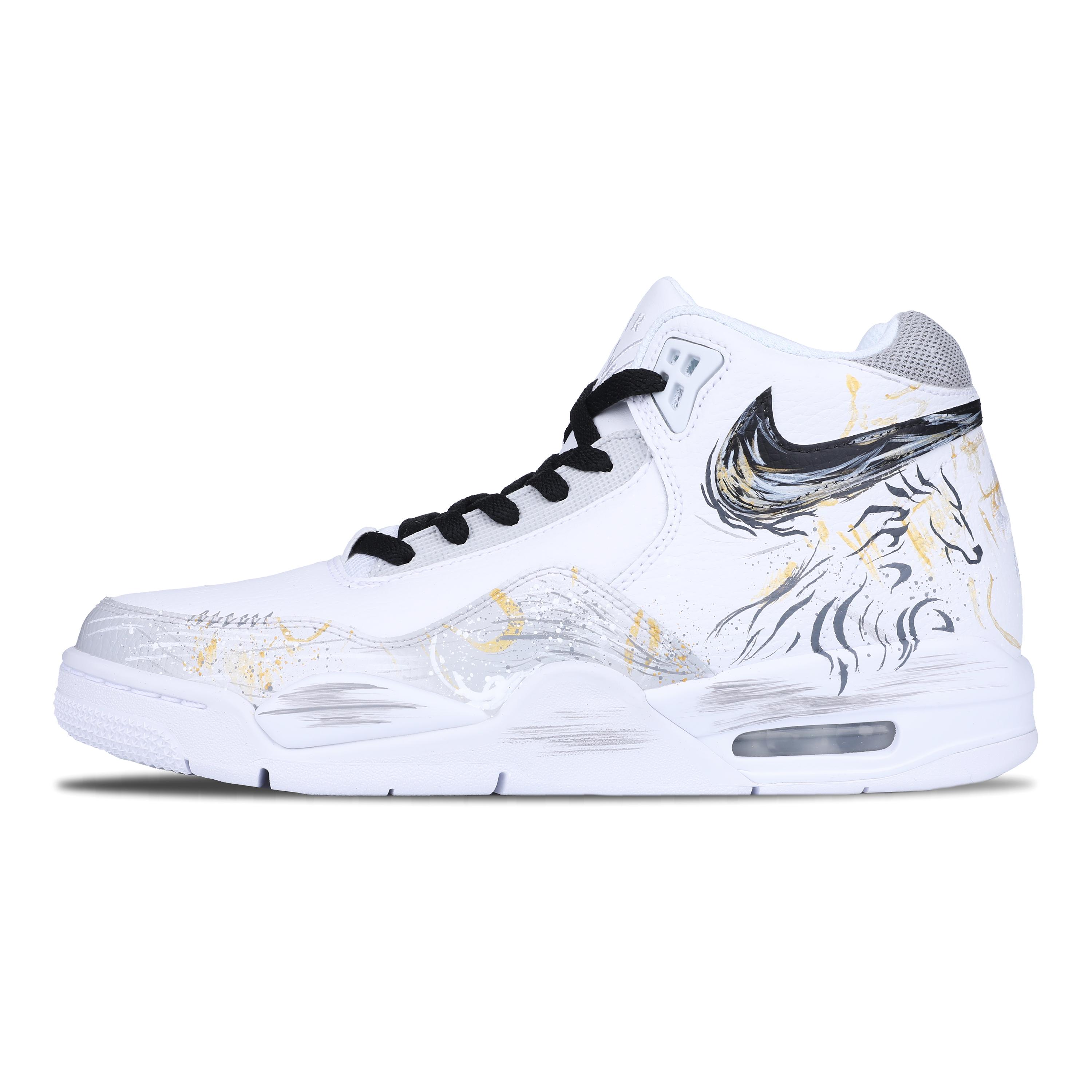 

Nike Flight Legacy Cloud Silk Swift Shadow Leather Cushioning Abrasion Resistant Breathable Mid top BQ4212-101(Team28-) 41