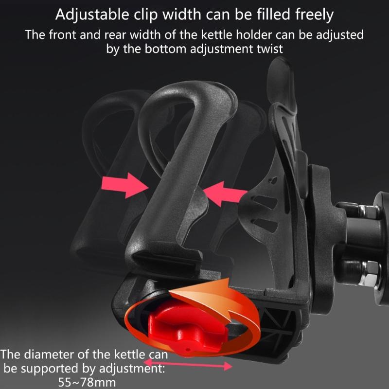 Bicycles Bottle Cage Brackets Adjustable Motorcycle Handlebar Drink Cup Holder