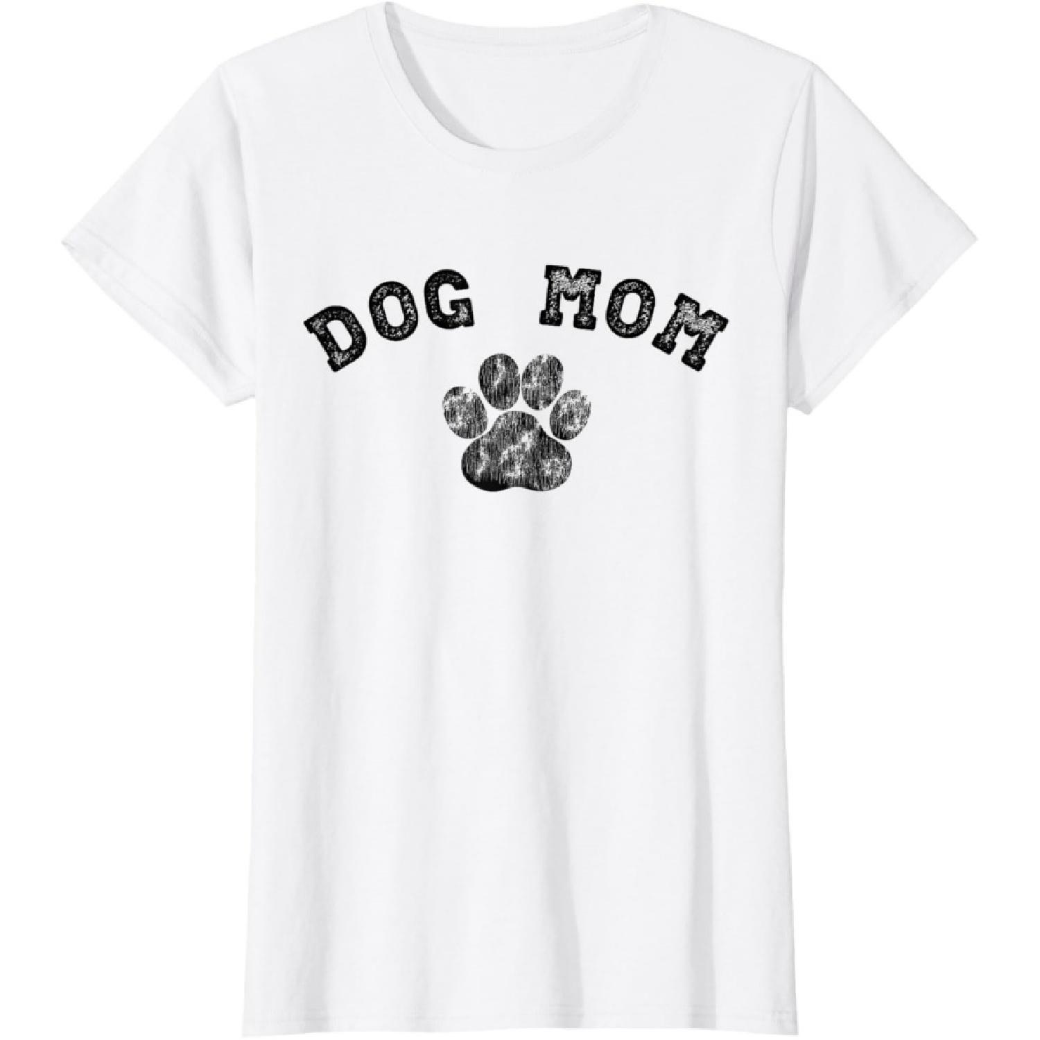 Dog Mom Gifts for Women Graphic Tee - Cute Puppy Paw Print T-Shirt(1) XXXXXL белый