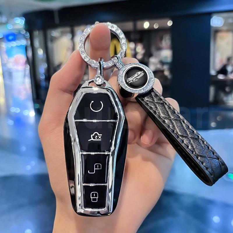 ZJU2 TPU Car Key Case Cover Protector Auto Shell Fob Holder for BYD Han Ev Tang Dm Qin PLUS Song Pro MAX Yuan Dolphin Buckle