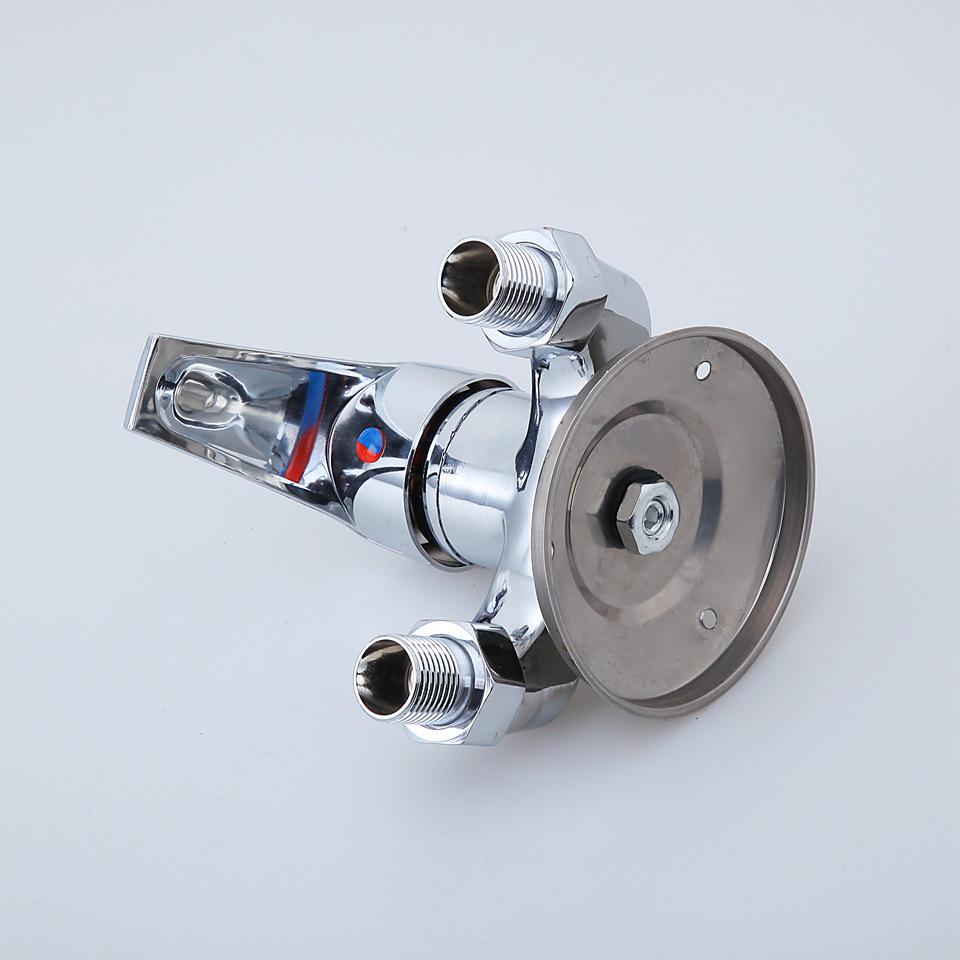 Triangular Exposed Shower Faucet with Hot and Cold Mixing Valve & Switchable Shower Head