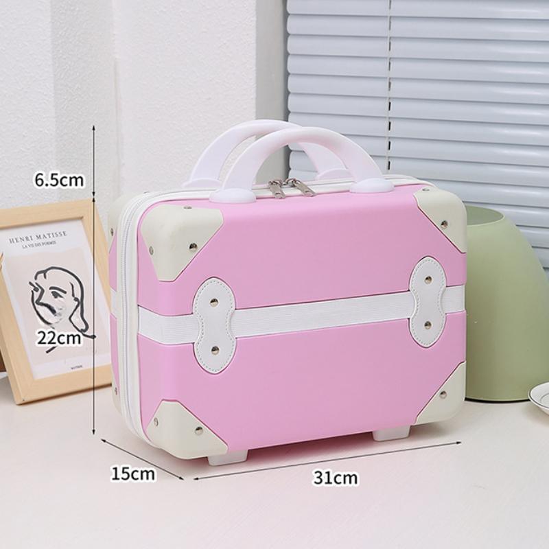 New Arrival Portable Makeup Storage Box with Large Capacity for Kids, 14-inch Travel Suitcase Storage Box Organizador