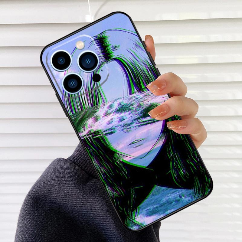 Sad Japanese Anime Aesthetic Phone Case For iPhone 17 16 15 14 11 12 13 Pro Max Mini 15 16 Plus 16e 17Air Cover Fundas