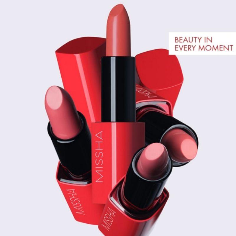 MISSHA Dare Rouge Sheer Slick Lipstick Hydrating Sheer Lip Color Glossy Korean Lip Makeup 3.5g