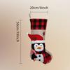 Christmas Stockings, Christmas Stocking Deer Santa Snowman Burlap Plaid Xmas Stocking Holiday Christmas Decoration For Family