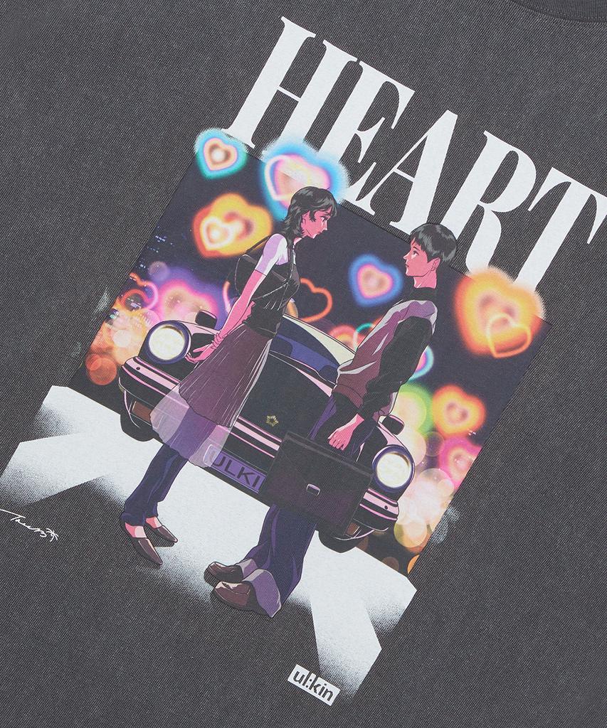 CNVS [Ulkin X Namu13] Artist T-Shirt Heart Charcoal