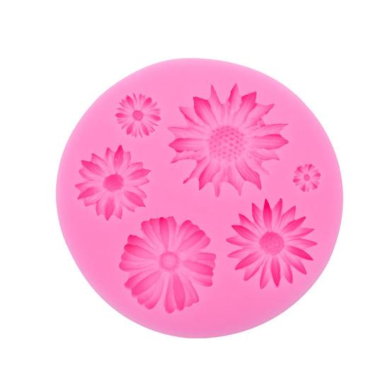 3D Sunflower Silicone Mold Non-Stick Fondant Chocolate Candy Mold Temperature-resistant Baking Molds Food Grade Cake Craft Tools