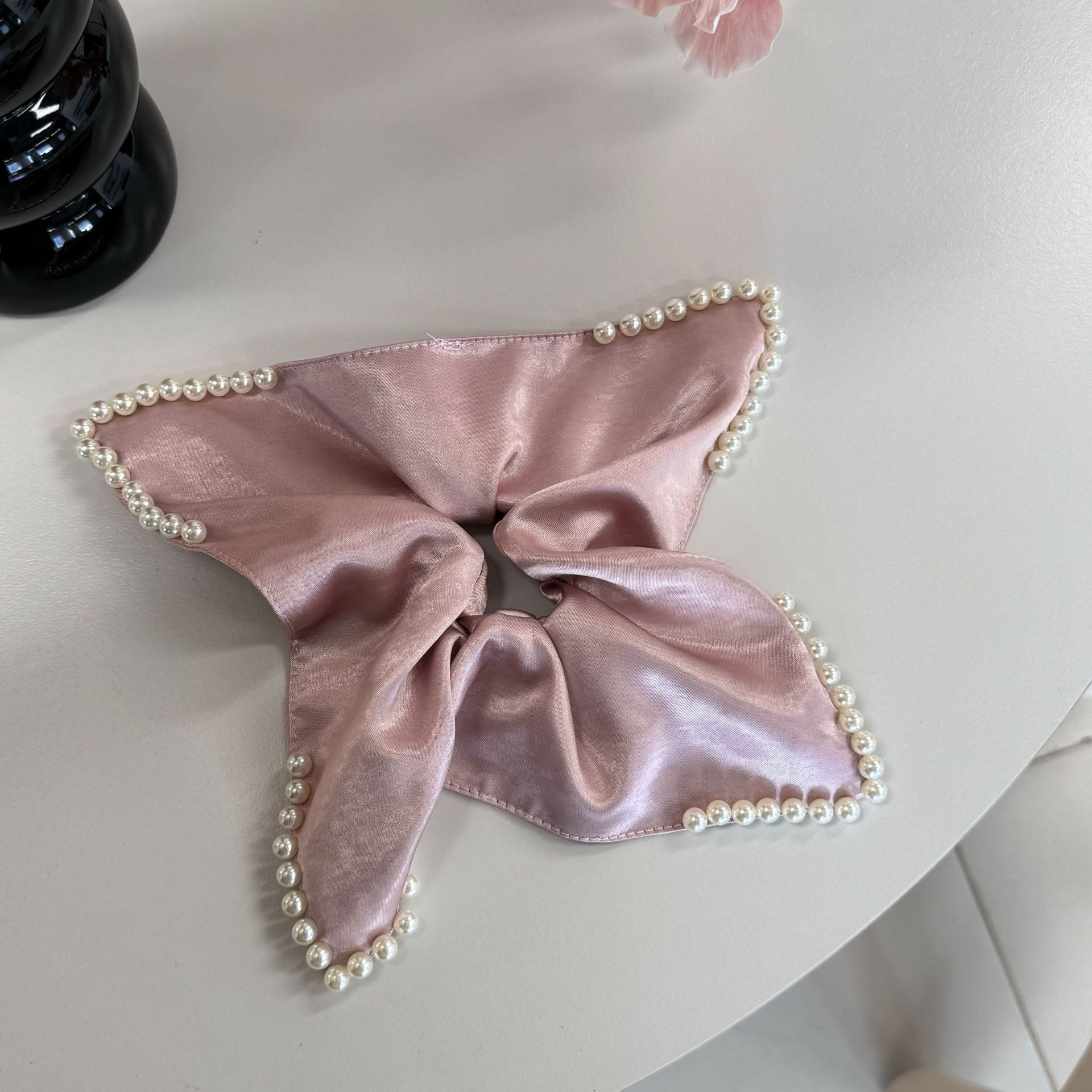 Французская жемчужная резинка для волос, Элегантный стиль, Резинка для волос «толстая кишка», Резинка для низкого хвоста, Высококачественные аксессуары для волос