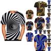 Lebhaftes Lustiges Hypnose 3D T-Shirt Mit Psychedelischem Buntem Druck Für Männer Und Frauen