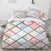 Plaid Duvet Cover Queen Bedding Set for Boys Girls Kids Women Men Modern Geometric Colourful Grid Plaid Polyester Comforter Set