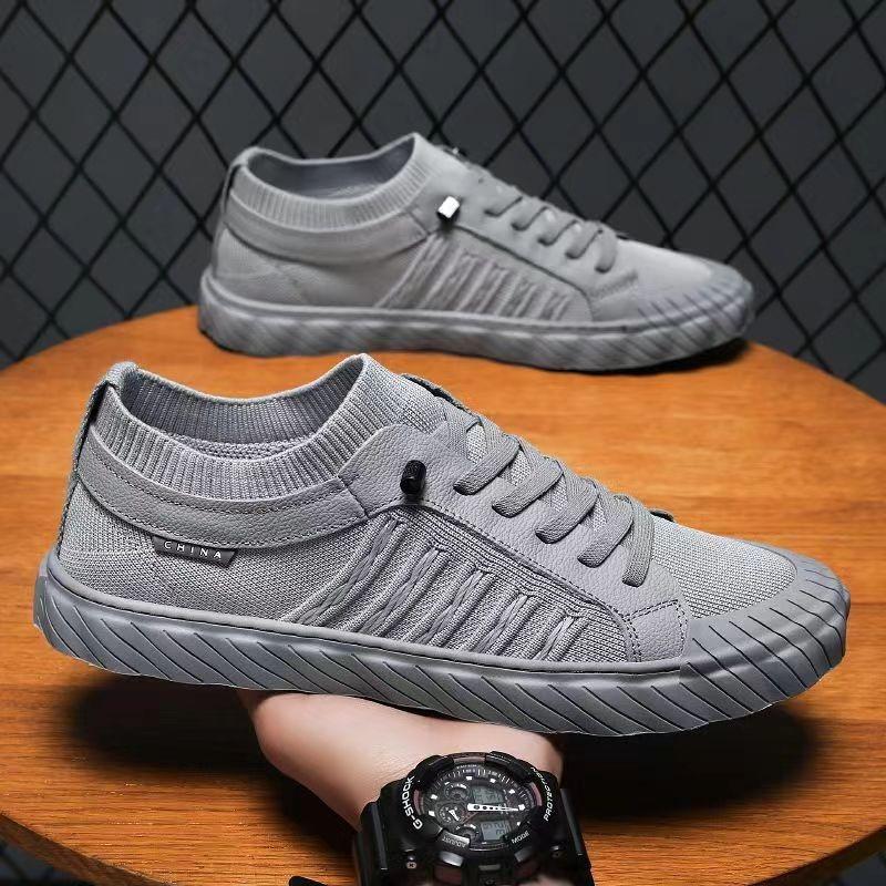 Autumn Flying Weaving Sports Casual Breathable Men's Trend Board Shoes Versatile Socks Men's Shoes Casual Shoes