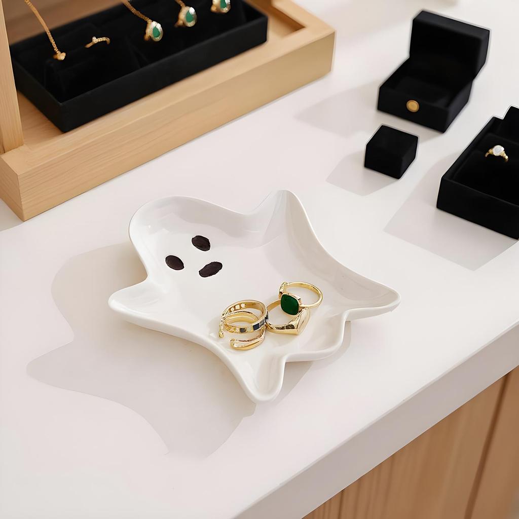 Halloween Plates Cute Ceramic Halloween Jewelry Dish Seasonal Decor For Living Room Dressing Table Bedroom Dining Thanksgiving