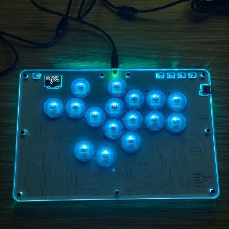 Arcade Stick 16 Key Keyboard Fight Stick for PC Game Controller Joystick Game Keyboard Game Accessory