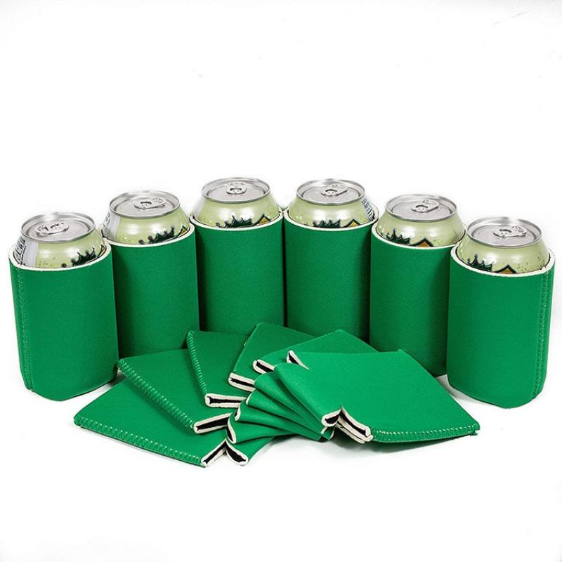 10pcs Beer Sleeves Camping Can Cup Soda Cover Neoprene Drink Cooler Portable Bottle Outdoor Sleeve for Party Wedding Birthday