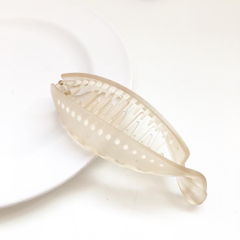 Pferdeschwanzhalter Haarklammern verdicken transparent Gummilack Acryl Bananen Haarspangen Zubehör rutschfeste Zähne Klemmen Haarnadel