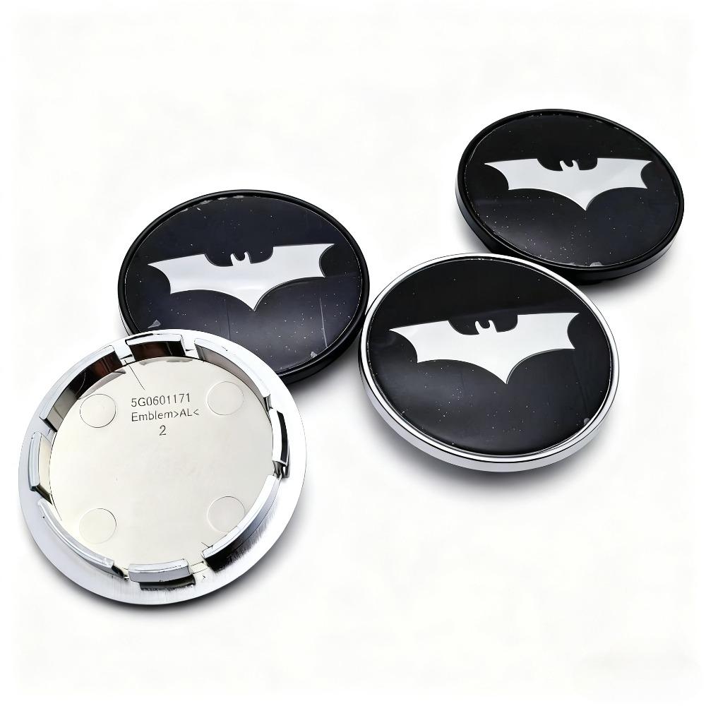 4pcs BAT Logo Emblem Badge Car Wheel Center Caps 65MM (56MM ID) Wheels Hub Cap Rim Hubcaps Cover Replace Car Styling Accessories