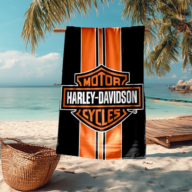 Vintage Motorcycle Fashion Beach Towel: Ideal for Summer Adventures Soft, absorbent and quick drying suitable for swimming and bathing