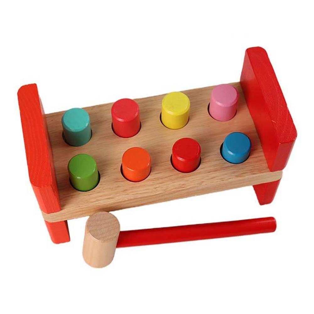 Fine Motor Training Wooden Hammer Toy Color Cognition Early Education Toy Montessori Toy  Preschool
