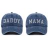 Adjustable Daddy Mama Mini Embroidery Caps Vintage Family Matching Baseball Cap  Gifts
