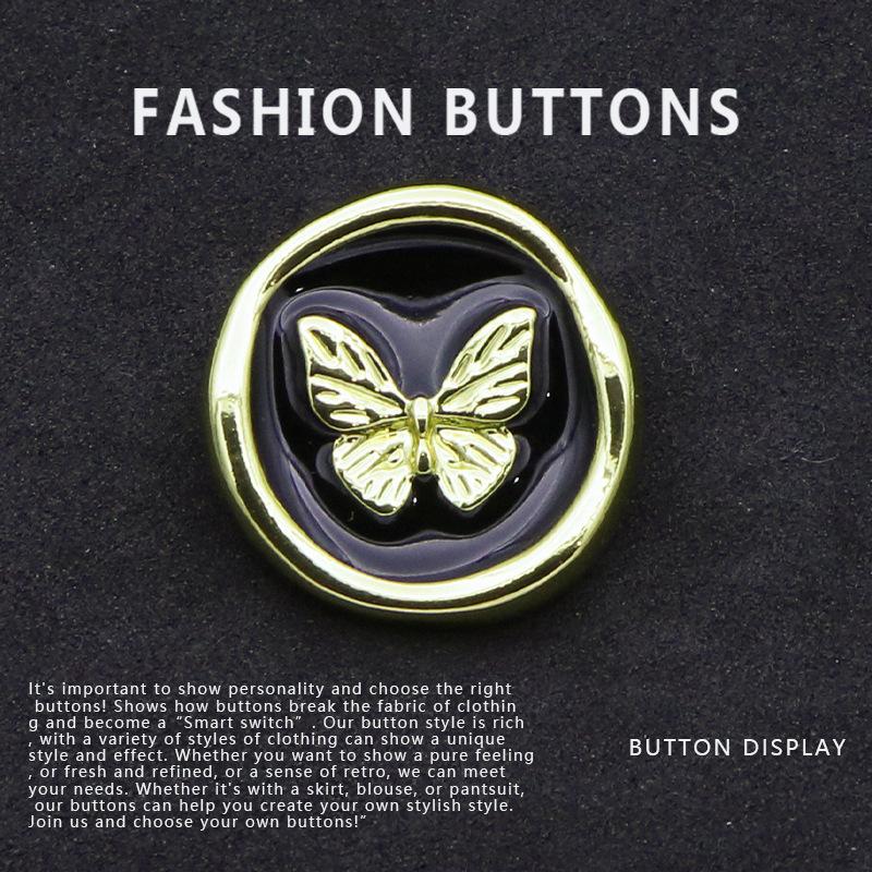 10Pcs Button High-End Delicate Cashmere Coat Top Sweater Cardigan Suit Shirt Metal Big Button