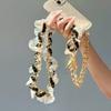 Handmade Woven Chinese-Style Double Layer Bracelet with Retro Phone Lanyard & High-End Plated Gasket