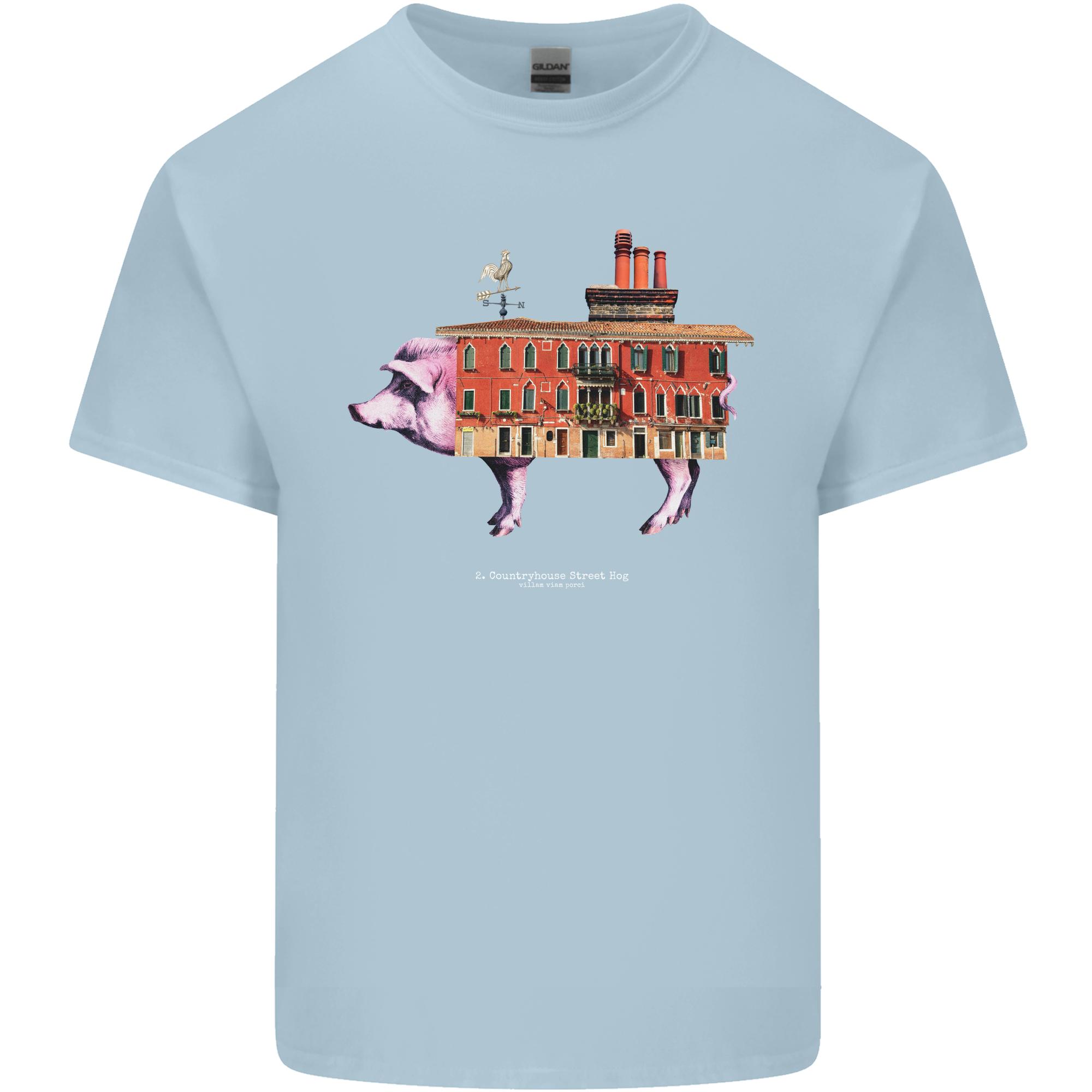 Country House Street Pig Unisexs Light Cotton TShirt S