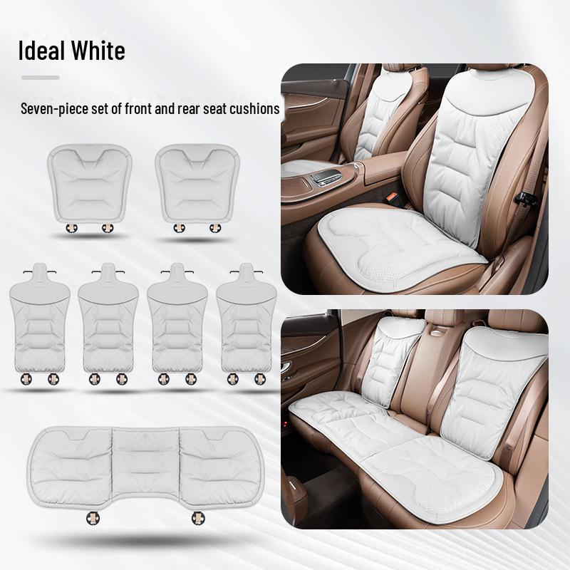 Kiváló minőségű nappa bőr autósülés párna, vastagított csúszásmentes kialakítás első és hátsó ötszemélyes autókhoz