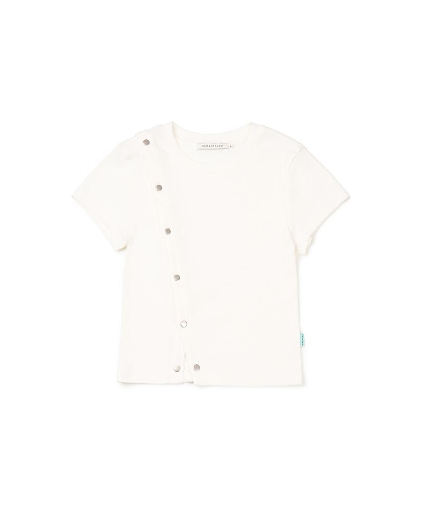 INSTANTFUNK Snap Button T-Shirt - White